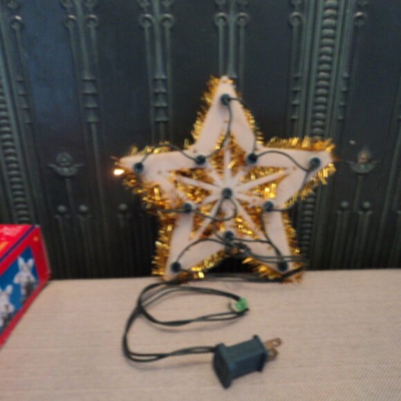 Vintage Noma Christmas Tinsel Star Light-up Tree Topper - Picture 2 of 5